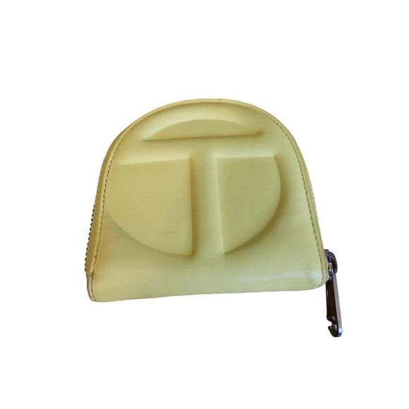 VGUC Telfar Leather Wallet - Highlighter Yellow - Picture 1 of 6